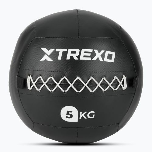 Piłka lekarska TREXO Wall Ball 5 kg czarny
