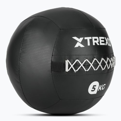 Piłka lekarska TREXO Wall Ball 5 kg czarny