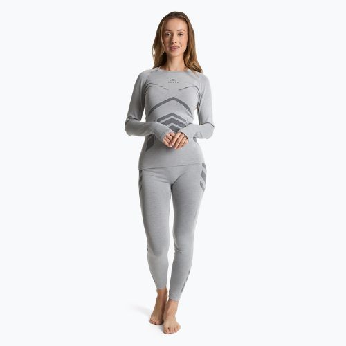 Bluza termoaktywna damska KADVA ALPINESTEP BAMBOO THERMO LIGHT PLUS bezszwowa szary