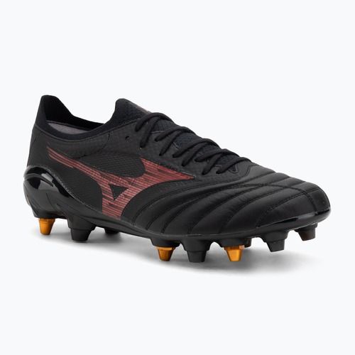 Buty piłkarskie męskie Mizuno Morelia Neo IV Beta Elite Mix SG black/morelia 40th red/black