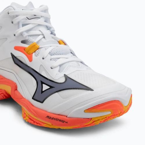 Buty do siatkówki Mizuno Wave Lightning Z8 Mid white/fiery coral 2/citrus