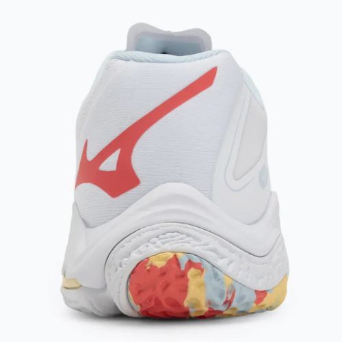 Buty do siatkówki damskie Mizuno Wave Lightning Z8 white/calypso coral/pale banan