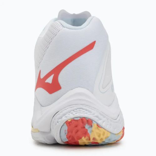 Buty do siatkówki damskie Mizuno Wave Lightning Z8 Mid white/calypso coral/pale banan