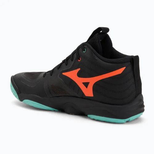 Buty do siatkówki Mizuno Wave Momentum Elite Mid black/tangelo/ice green