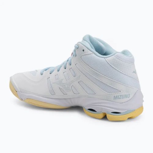 Buty do siatkówki damskie Mizuno Wave Voltage 2 Mid white/calypso coral/pale banan