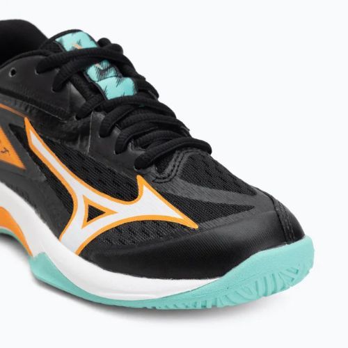 Buty do siatkówki dziecięce Mizuno Lightning Star Z7 black/tangelo/ice green