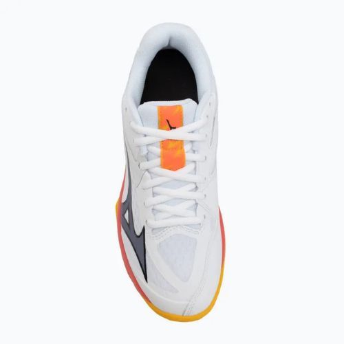 Buty do siatkówki dziecięce Mizuno Lightning Star Z7 white/fiery coral 2/citrus