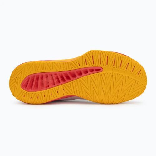 Buty do siatkówki dziecięce Mizuno Lightning Star Z7 white/fiery coral 2/citrus