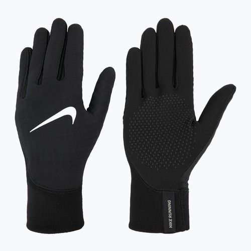 Rękawiczki do biegania męskie Nike Therma-Fit Pacer Sphere Midweight RG black/black/silver