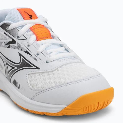 Buty dziecięce Mizuno Stealth Star 3 white/fiery coral 2/citrus
