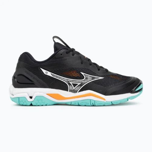Buty do piłki ręcznej Mizuno Wave Stealth 6 black/tangelo/ice green