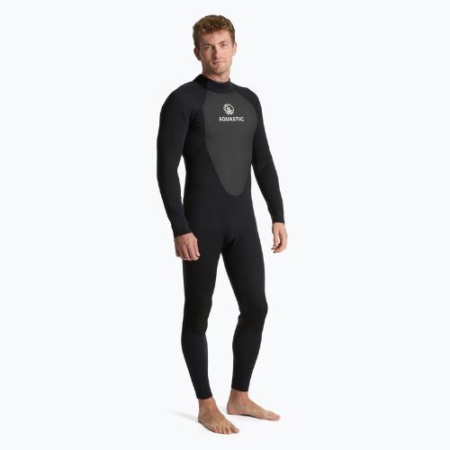 Pianka surfingowa męska AQUASTIC z neoprenu 4/3 mm WAVEY czarny