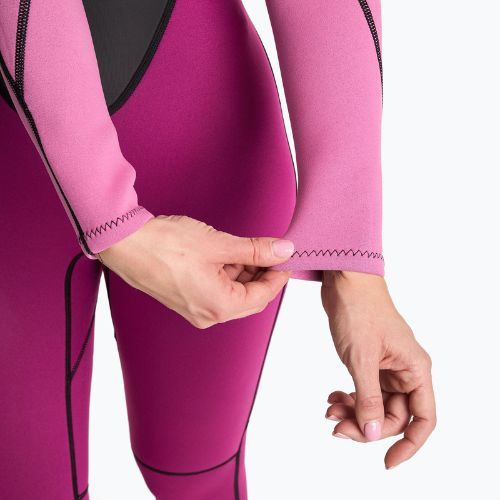 Pianka do pływania damska AQUASTIC z neoprenu 3/2 mm WAVEY różowy