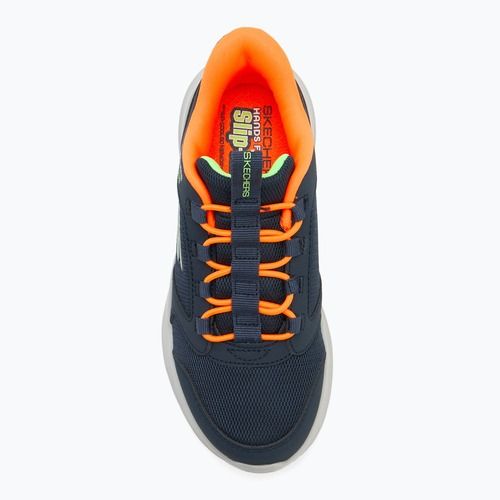 Buty dziecięce SKECHERS Go Run 400 V2 Turbo-Brisk navy/orange
