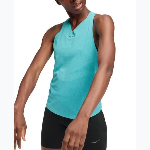 Koszulka do biegania damska HOKA Race Day Singlet cielo blue