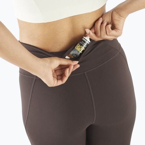 Legginsy do biegania damskie Salomon SHAKEout Bliss 25" coffee bean