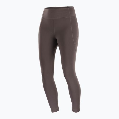 Legginsy do biegania damskie Salomon SHAKEout Bliss 25" coffee bean