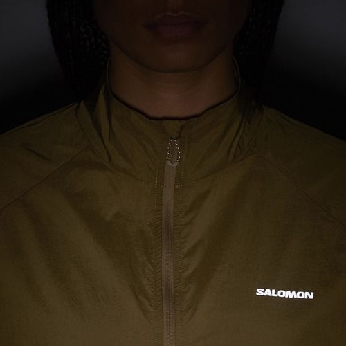 Kurtka do biegania damska Salomon Shakeout Fly brilliant olive