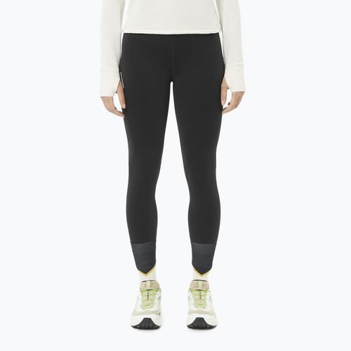 Legginsy do biegania damskie Salomon Shakeout Core Warm deep black