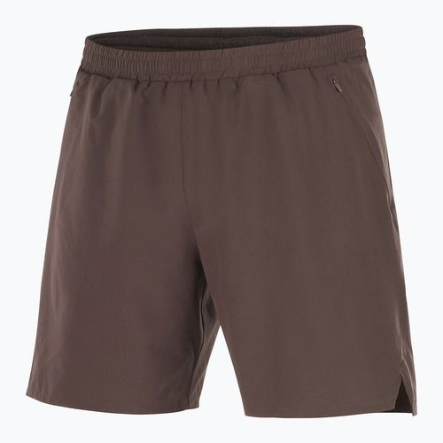Spodenki do biegania męskie Salomon Shakeout C 2IN1 7" coffee bean