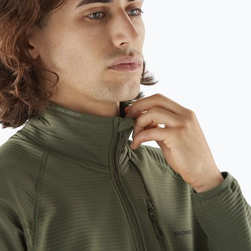 Bluza trekkingowa męska Salomon Essential Lightwarm Full Zip grape leaf