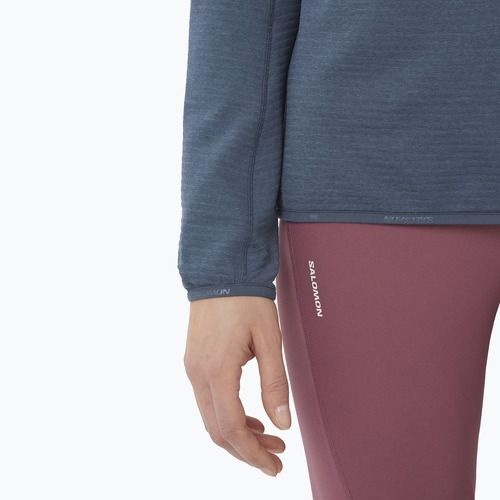 Bluza trekkingowa damska Salomon Essential Lightwarm Half Zip blue night