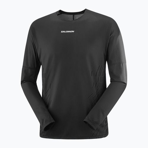 Longsleeve do biegania męski Salomon Sense Aero GFX deep black