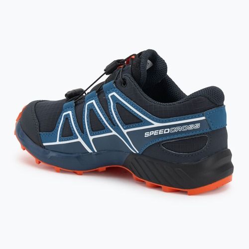 Buty do biegania dziecięce Salomon Speedcross Waterproof dark navy/dark blue/red orange