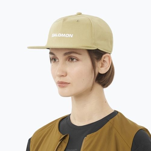 Czapka z daszkiem Salomon Logo Flat gray green