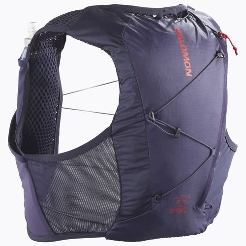 Kamizelka do biegania Salomon Active Skin 4 GRVL martime blue/astral aura/haute red