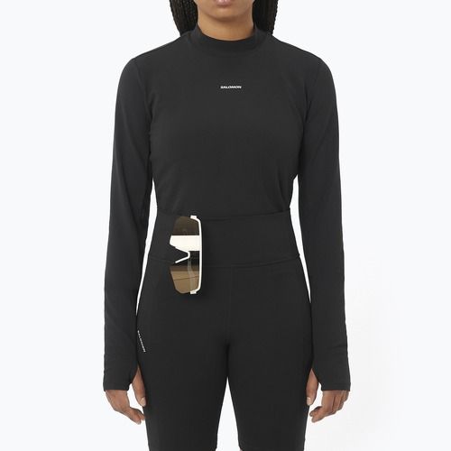 Longsleeve do biegania damski Salomon Bliss deep black