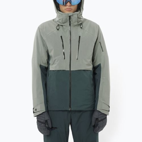 Kurtka narciarska męska Salomon Brilliant 2.0 sedona sage/green