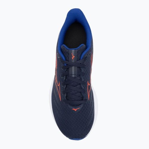 Buty do biegania dziecięce Mizuno Enerzy Rider Jr peacoat/ignitionred/ reflective blue