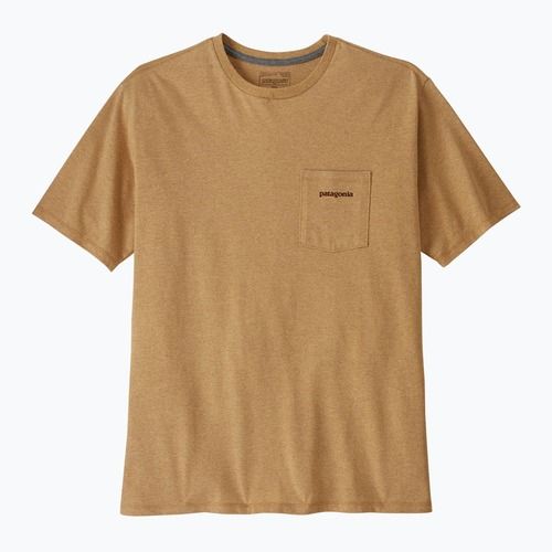 Koszulka męska Patagonia Boardshort Logo Pocket Responsibili talon gold