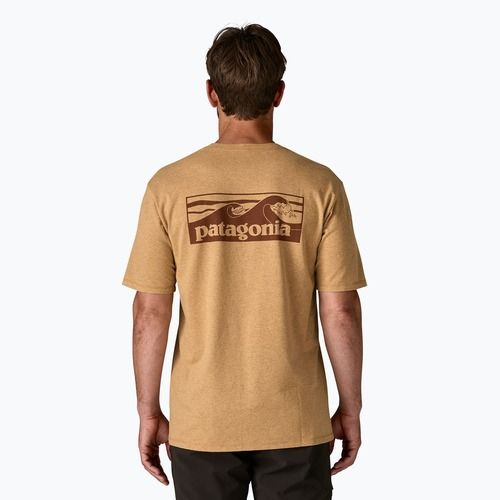 Koszulka męska Patagonia Boardshort Logo Pocket Responsibili talon gold