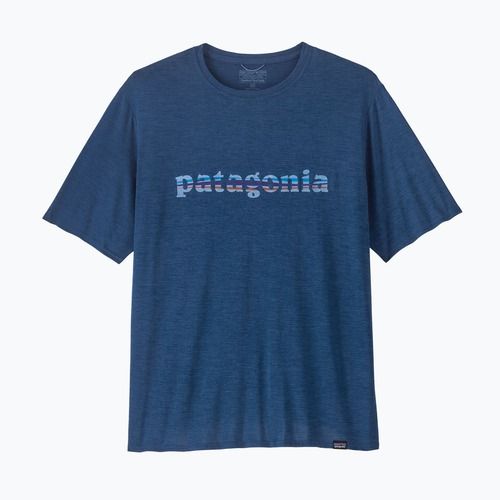 Koszulka męska Patagonia Cap Cool Daily Graphic Shirt '73 text logo/clement blue x-dye