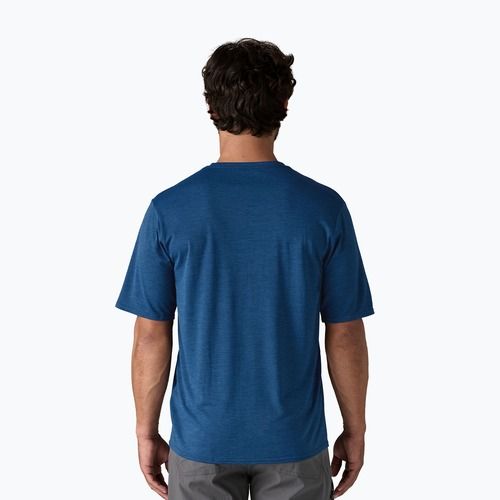 Koszulka męska Patagonia Cap Cool Daily Graphic Shirt '73 text logo/clement blue x-dye