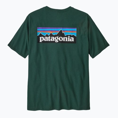 Koszulka męska Patagonia P-6 Logo Responsibili-Tee cascade green