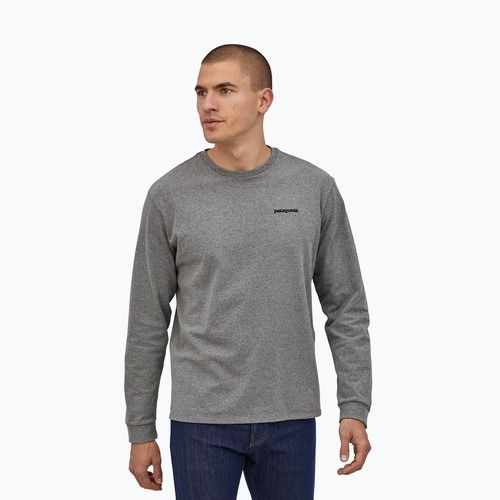 Longsleeve męski Patagonia P-6 Logo Responsibili gravel heather