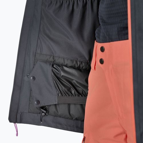Kurtka narciarska damska Patagonia Insulated Powder Town smolder blue w/orange peel