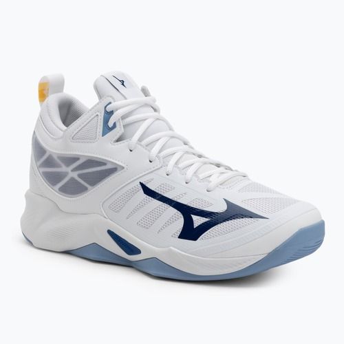 Buty do siatkówki Mizuno Wave Dimension Mid white/bellwether blue/belairblu