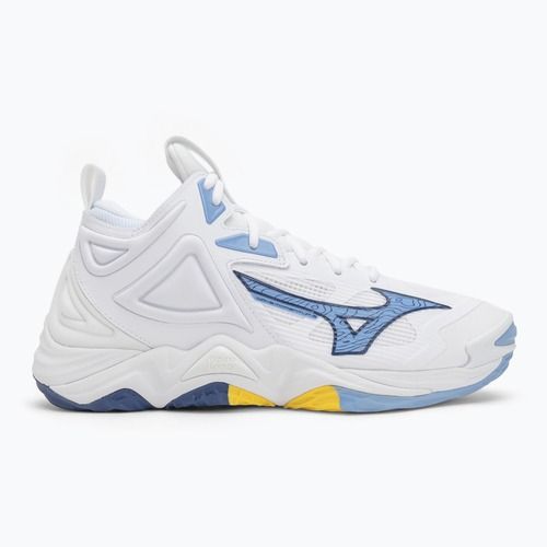 Buty do siatkówki Mizuno Wave Momentum 3 Mid white/bellwether blue/belairblu