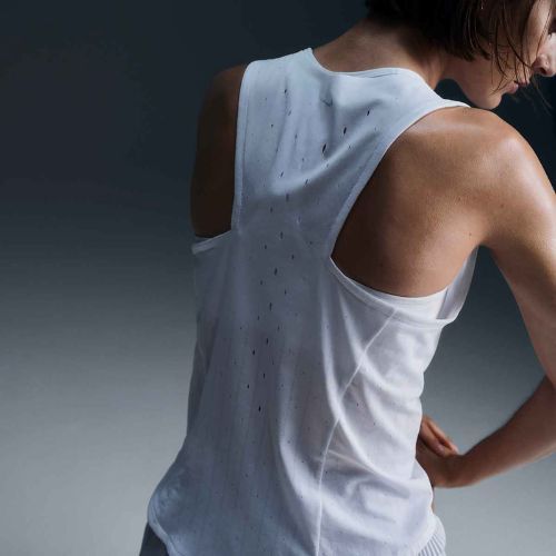 Koszulka do biegania damska Nike AeroSwift Dri-Fit ADV Singlet white/black/black
