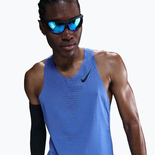 Koszulka do biegania męska Nike AeroSwift Dri-Fit ADV comet blue/black