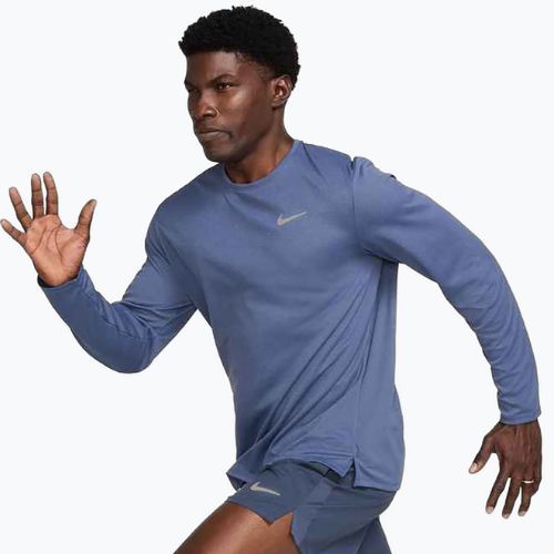 Longsleeve do biegania męski Nike Miler Dri-Fit UV diffused blue