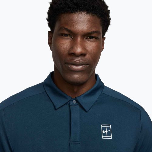 Koszulka polo tenisowa męska Nike Court Dri-Fit Advantage armory navy/white/white