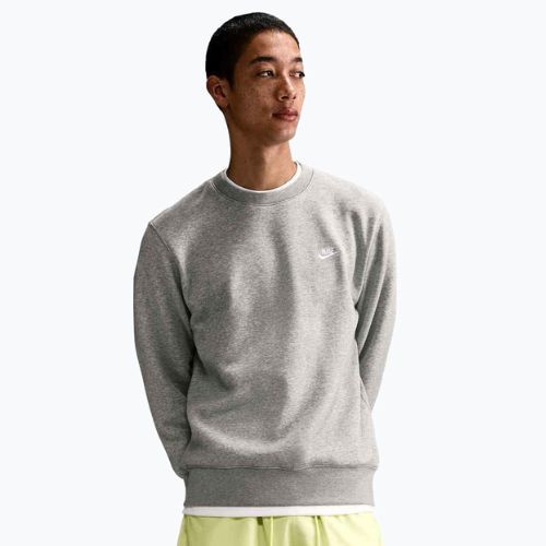 Bluza męska Nike Club Fleece Crew dark grey heather/white