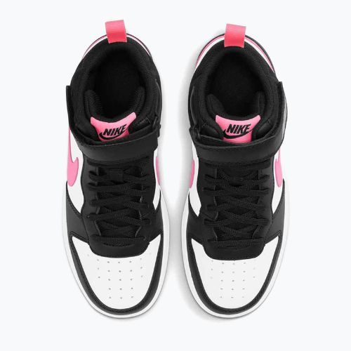 Buty dziecięce Nike Court Borough Mid 2 black/sunset pulse/white