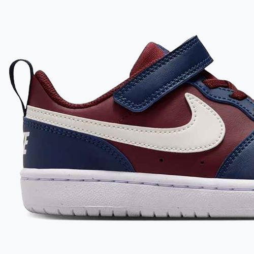 Buty dziecięce Nike Court Borough Low Recraft dark team red/Ssoft pearl/midnight navy