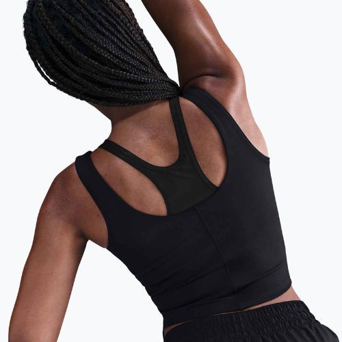 Top treningowy damski Nike One Fitted Dri-Fit Cropped Tank black/dark smoke grey